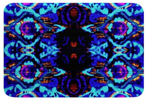 Boho Ethnische Badematte Ikat Tribal Theme 40Bx60L Türmatten Fußmatten für Jungen Erwachsene,Blaue Exotische Ornament Badezimmer Teppiche Vintage Azteken Geometrische Marokkanische Badezimmer Zubehör