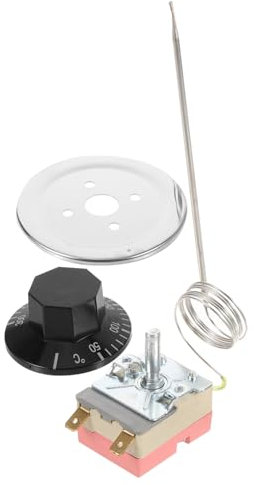 UKCOCO Termostato Perilla De La Freidora Interruptor Térmico Para Freidora Interruptor De Control De Temperatura Interruptor Termico Freidora Caldera Controlador Baquelita