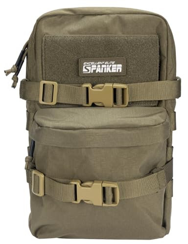 EXCELLENT ELITE SPANKER Tactical Outdoor MOLLE Hydration Pack Nylon Small Water Bladder Carrier Pack for Tactical Vest Backpack Plate Carrier(RGN)