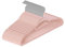 Juskys Kleiderbügel Samt 50er Set - Bügel rutschfest, schmal, platzsparend - Samtbügel beflockt - Haken drehbar - 50 Stück Aufhänger Rosa