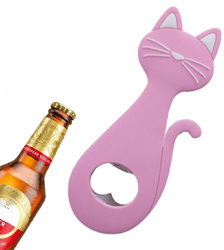 Bitong Apribottiglie da Birra, apribottiglie | Apribottiglie Magnetico sul Retro, a Forma di Gatto | Forniture da Cucina per la casa avvolte in Morbido, magneti da Frigorifero Portatili
