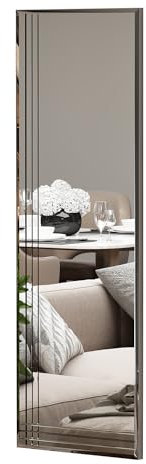 moebel17 Wandspiegel TROI Spiegel Badspiegel Flurspiegel Kosmetikspiegel, Rechteck, Dekoration, Silber, modern, Oval, 40 x 120 cm, OS