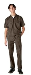 Dickies Men's Short Sleeve Work Shirt, Mushroom, XL