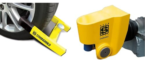 Stronghold Atlas Caravan & Trailer Wheel Clamp Fits Alloy and Steel Wheels with Tyres Up To 265 mm & Stronghold Hitchlock for Avonride 50mm Trailer Cast Coupling Heads Including 575003, 575004, 575005