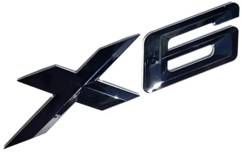 MCK Auto - X6 schwarz glänzendes Kofferraum-Logo, Heckabzeichen, Emblem, Tuning-Modifikation E71 F16 G06