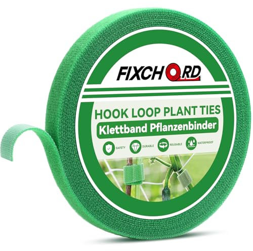 FIXCHORD Nastro per Fascette per Piante, 10m*12mm Fascette per Piante Autoadesive, Verde Tenue