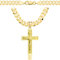 AMAR OPRAVA goldketten herren kreuz 585, Kette Herren 925/585 - goldkette herren 585 massiv - Kreuz Kette 70 cm - Goldkette Kreuzkette - Halskette Herren dicke 6,5 mm Panzerung