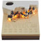 3D Memo Pad Art Sticky Notes, 2025 Desk Calendar with LED Light, Non-Stick Note Pad, Time Piece Calendar, 3D Calendar Paper Carving Art Memo Pad Notepad Gift for Christmas Desktop Decoration