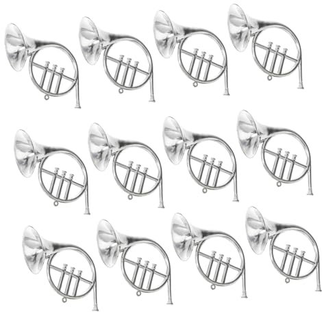 VICASKY 12stücke Musikinstrumente Ornamente Für Weihnachtsbaum Deko Trompeten Modelle Zur Festlichen Verschönerung Ihrer Weihnachtsfeier