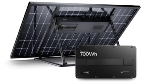 Sunology PLAYMax avec batterie - Panneau Solaire Plug & Play - Kit Panneau Solaire à brancher sur prise 220V - Puissance 450W - Facile à installer - Batterie 700Wh incluse pour stocker l'excédent