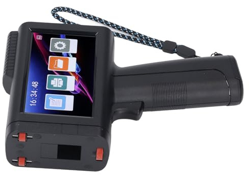 FTVOGUE Schnell Trocknender Tragbarer Tintenstrahldrucker mit 4,3-Zoll-LED-Farb-Touchscreen und Tragbarer Tintenstrahl-Kodierungsmaschine (EU-Stecker 100 bis 240 V)