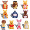 10 Stück Bear Figuren Tortendeko, Tragen Tortendeko Geburtstag Deko Happy Birthday Tortenaufleger Kuchen Dekoration Geburtstag Party Cake Topper für Mädchen Jungen Kinder