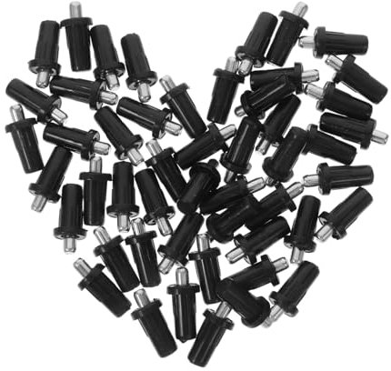 OKUMEYR 50pcs Black Plastic Spring Pin Shafts for Spring Door Bolts Barn Door Telescopic Replacement