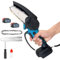 Mini Kettensäge Mit Akku 11000mAh, 6 Zoll und 4 Zoll 2-in-1 Elektro Kettensägen Set, Handkettensäg Elektrisch für Holzschneiden Baumbeschneiden Gartenscheren (2 * 5500mAh Akku)