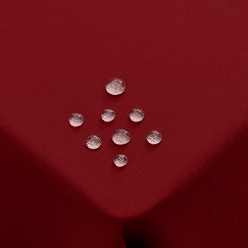Homaxy Leinendeckeoptik Tischdecke Abwaschbar Eckig 100x140cm, Rot | Tischtuch Leinendecke Wasserabweisend Abwischbare, Lotuseffekt Schmutzabweisend Tischwäsche Tafeldecke