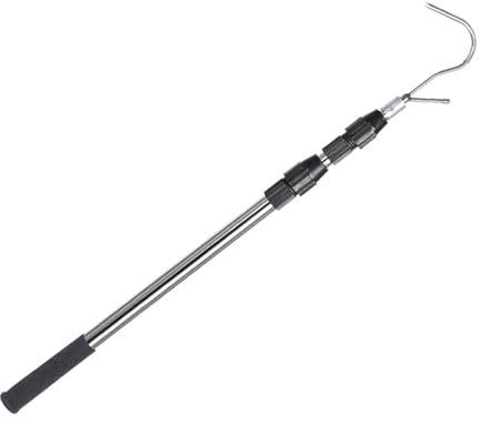 ETAWDE Edelstahl-Teleskopstangen mit Haken, Markisenöffner, Teleskop-Abzieher, ausziehbar 58,9 cm – 150 cm, mehrere Abschnitte, abschließbar