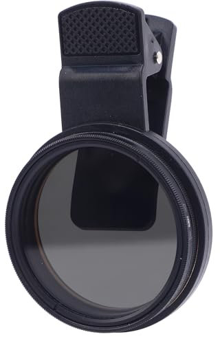 Clip de 52 Mm sur ND2-ND400 Téléphone Lens ND Filter Kit: Filtre de densité Neutre Variable avec Clip de Téléphone Compatible avec iOS 16 15 14 Pro Plus 13, pour Le Smartphone