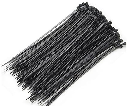 SUPERFA 200 Stück Kabelbinder Schwarz, 300mm x 7.6mm Nylon Kabelbinder Selbstsichernde für Kabelmanagement, Werkstätten