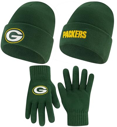 Ultra Game Unisex-Erwachsene NFL Official Super Soft Beanie Knit Hat with Extra Warm Touch Screen Gloves Winter-Hut
