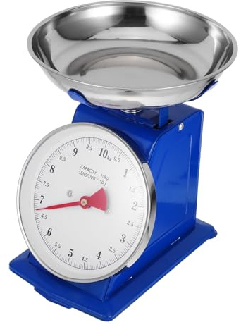 Cabilock 10kg Balance Mécanique Cuisine Style Vintage avec Bol Amovible pour Pain Préparation Repas Cuisson