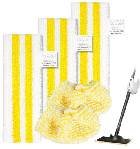 Vicloon 5 Pack Steam Cleaner Pads Compatible with Karcher EasyFix SC2, SC3, SC4, SC5 Series, Microfibre Wipes, Steam Mop Accessories for Floor & Handheld Steamer