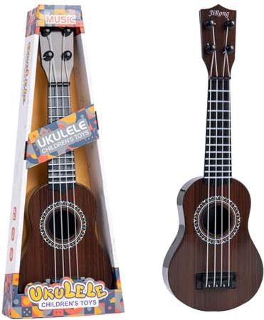 Mini chitarra Ukulele giocattolo a 4 corde per bambini, chitarra giocattolo per bambinis con simpatico dinosauro, ukulele per Bambini strumento musicale, ukulele regalo (A5)