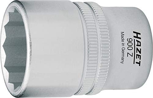 Hazet Steckschlüsseleinsatz Doppelsechskant 900Z-27 27mm I Antrieb 1/2 Zoll I Chrom-Vanadium-Stahl, robustes Design