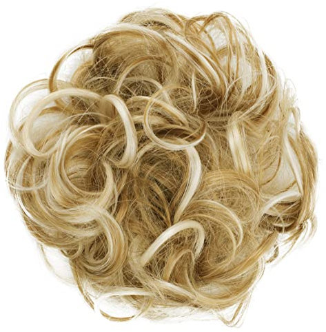 CAISHA Haarteil Haargummi Hochsteckfrisuren Brautfrisuren Voluminös Gelockt Unordentlich Dutt Kunstfaser DM15cm Blond Mix G13AL