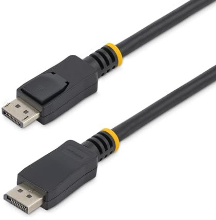 StarTech.com DisplayPort Kabel mit Verriegelung 7m (Stecker/Stecker), dp (20 Pin) Kabel Schwarz, DisplayPort Audio- / Videokabel