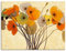 ARTLAND Wanddeko Leinwand Bilder Wandbild 120x90 cm Blumen Blüten Mohnblumen Botanik Abstrakte Kunst Malerei Modern L1CB