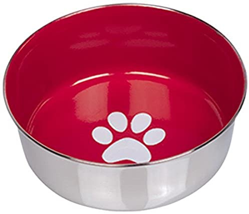 Nobby Edelstahlnapf Heavy PAW, rutschfest, rot, 16,5 cm 0,95 ltr., 1 Stück