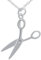 Hanessa Damen-Schmuck Silber Halskette mit Schere-Anhänger Versilbert Geschenk zu Weihnachten für die Freundin/Frau/Friseurin