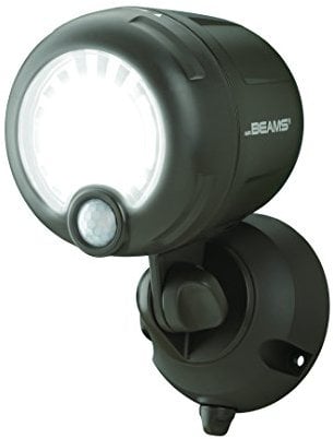 Mr. Beams Wireless 200 lm Battery-Operated Outdoor Motion-Sensor-Activated LED Spotlight, Brown