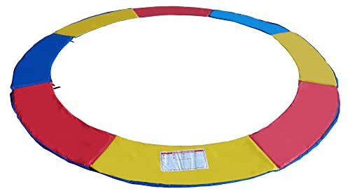 Greenbay 8FT 244cm Premium Replacement Trampoline Surround Pad | UV resistant PVC top | EPE foam(thickness:15mm, width:300mm) | Safety Guard Spring Cover Padding Pads Tri-Colour