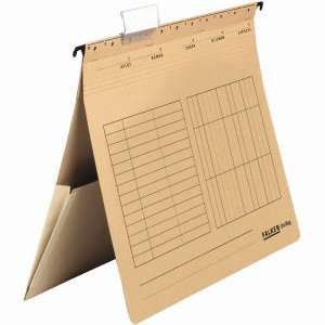 Falken 5 x Hängehefter UniReg Kraftkarton 230g/qm kaufm. Heftung mit Tasche braun