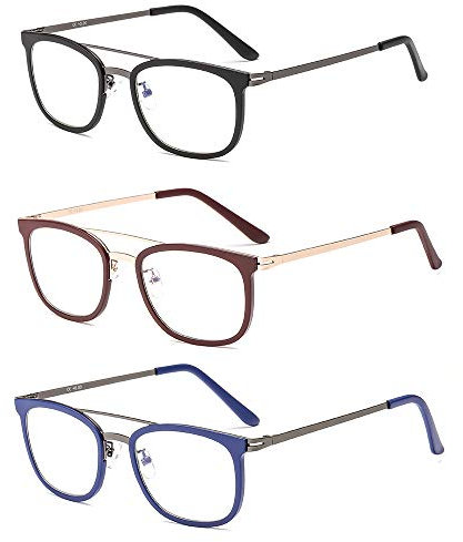 Suertree 3pcs Brille Anti Blue Light Lesebrille Federscharnier Computer Lesebrillen Anti Glare Brillen JH190 2.5X