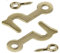 EB Picture Frame Side Hooks and Eyes 32mm (1.1/4 inch) - Brass Plated Pack of 12