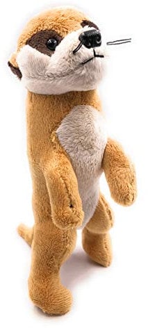 Onwomania Plüschtier Kuscheltier Stoff Tier Erdmännchen braun Scharrtier 23 cm