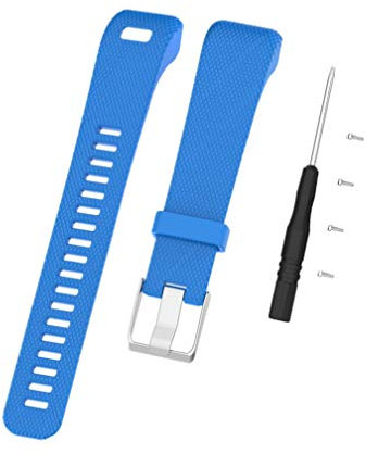 Huwokxix Armband Kompatibel mit Garmin vivosmart HR +/Approach X10/X40,Verstellbares Silikon Sport Strap Ersatzband für Garmin vivosmart HR +/Approach X10/X40 Smart Watch (Blau)