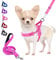 Eyein Small Dog Harness & Lead, Heavy Duty Soft Padded Reflective Adjustable Puppy Harness Anti-Twist Pet Lead Quick Fit for Small Dog Cat Animal (Pink, S)