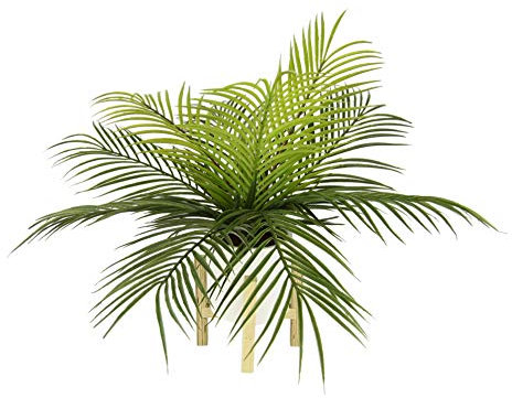 Flair Flower Farn Palme Areca im Topf mit Holzgestell Zimmerpflanze groß künstlich Pflanze Grünpflanze Topfpflanze Goldfruchtpalme Kunstpflanzen Palmenbaum Kunstpalme Busch Sträucher, grün, 40x53x53cm, 151627GN