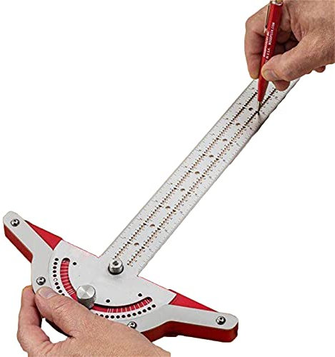 Woodworkers Edge Rule, Holzarbeiter Randregel, Digital Angle Finder Winkelmesser, weiarm Holzbearbeitungslineal, Winkelmesswerkzeug Lineal, 0-70 Grad Einstellbar