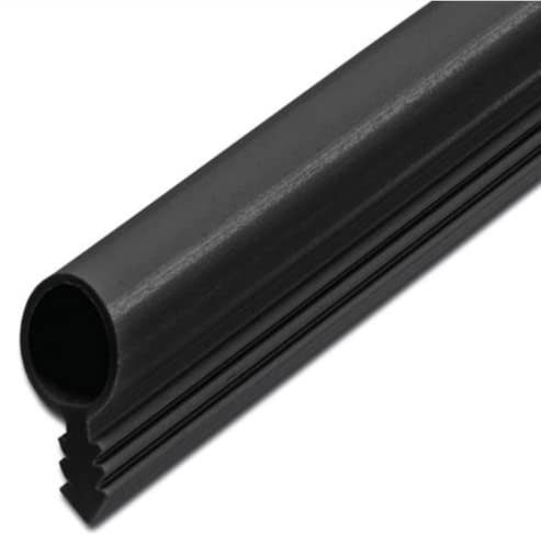 Röhrchendichtung, Dichtungsprofil mit Steg Ø 6 mm, Schwarz, Weiß (Schwarz)