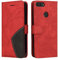 Fatcatparadise Cover per Huawei P Smart/Enjoy 7S/ Honor 9 Lite, Flip Caso in PU Pelle Case Cover Libro Portafoglio Protettiva Custodia con TPU Antiurto,[Kickstand][Slot per Schede][Magnetica] (Rosso)
