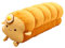 JAWSEU Toast Plüschtier Simulation Toastbrot Form Kissen Gefüllte Puppe, Cartoon Toast Plüsch Spielzeug Wurfkissen Gefüllte Weiches Puppe Spielzeug Valentinstag Geburtstagsgeschenk, 40CM