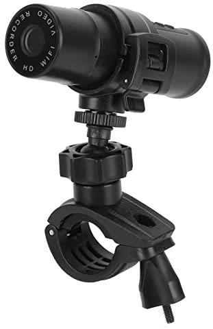 Asixxsix Videocamera per Casco da Moto per Bicicletta, videocamera per Sport per Bicicletta Impermeabile HD 1080P WiFi con grandangolo 120 Gradi e videocamera DV per Mini Sport con Memoria 128G