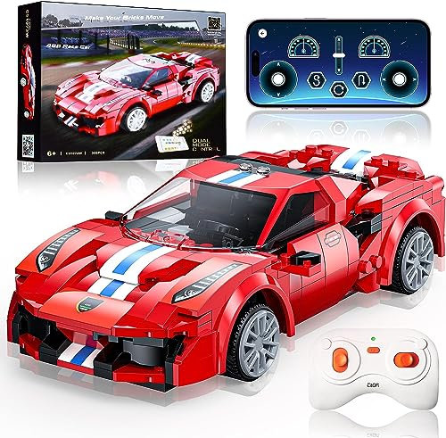 Juguetes de Construcción STEM para Niños de 6 a 8 Años, Coche de Carreras Technic RC con Mando a Distancia de 2,4 GHz, 306 Piezas de Bloques de Construcción para Niños de 6, 7, 8, 9, 10, 11 o Más Años