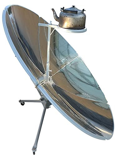 Cocina solar portátil de 150 cm, horno solar portátil, para acampar, cocina solar, para todo el año, al aire última intervensión, cocina, vapor, concentración, temperatura de punto focal parabólico,