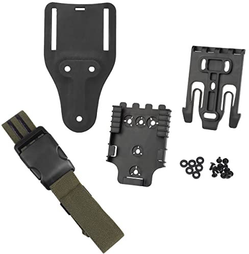 Tactical Quick Locking System Kit, Gürtelschlaufe QLS 22 19 Adapter Basis Schnellverschluss Schnalle Drop Leg Gürtel Pistolenholster Paddle Adpater