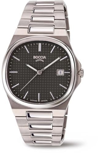 Boccia Herren Analog Uhr mit Titanium Armband 3657-04